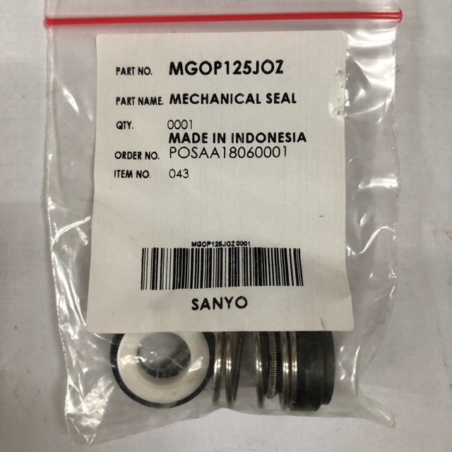 Mechanical Seal Pompa Air Sanyo Tipe PH 130 B Original