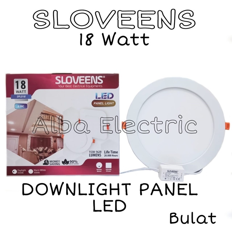 Lampu Downlight Panel LED 18 Watt Bulat SLOVEENS LED Panel 18 watt Bulat