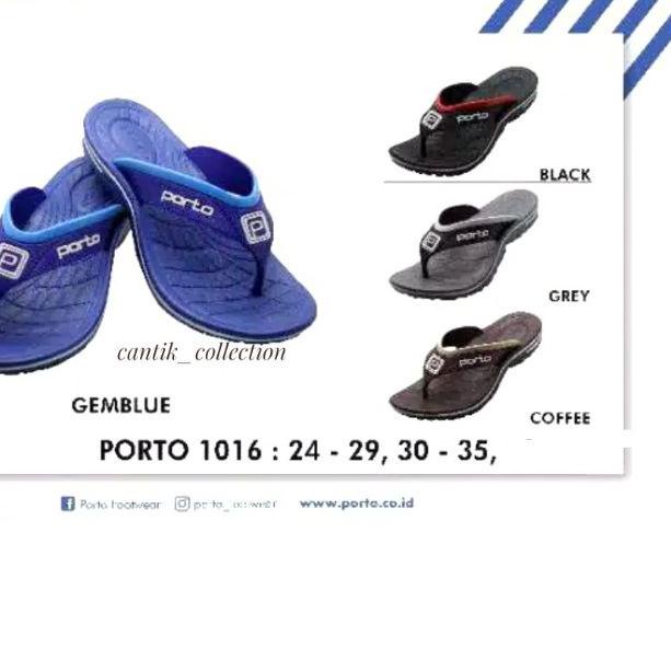 ► Sandal Jepit Anak Laki Porto 1016 K&B Ukuran 24 - 35 - Sandal Jepit Kasual Anak Cowok ❂
