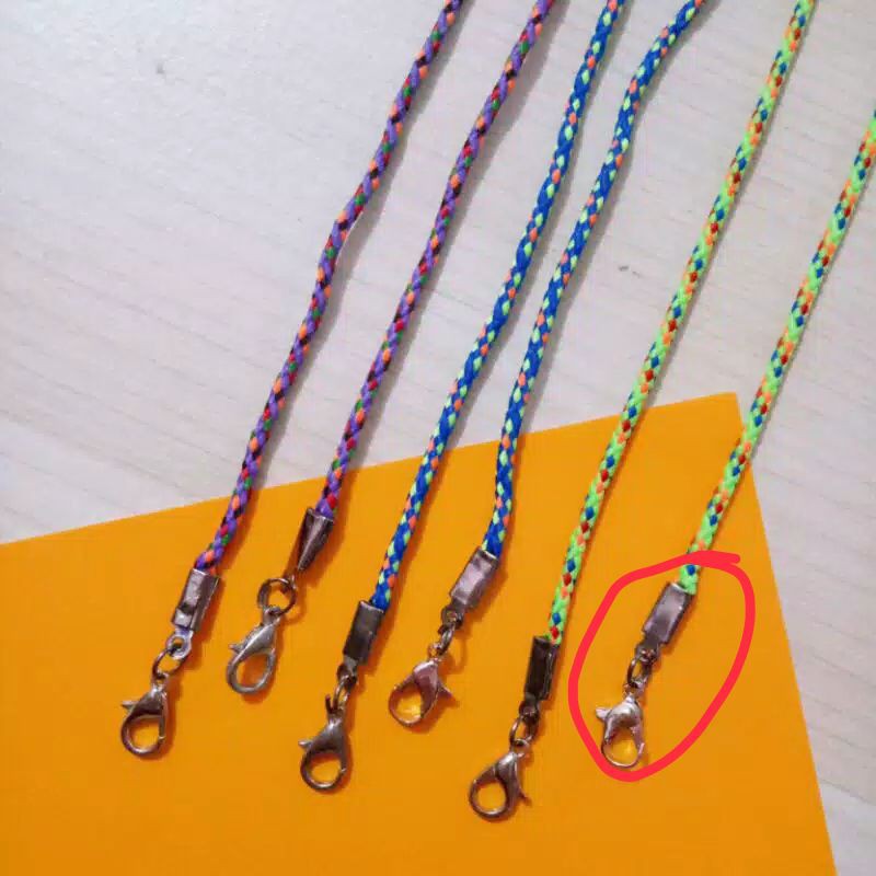 penjepit tali gelang dan kalung / stopper penjepit tali kenur / kodokan