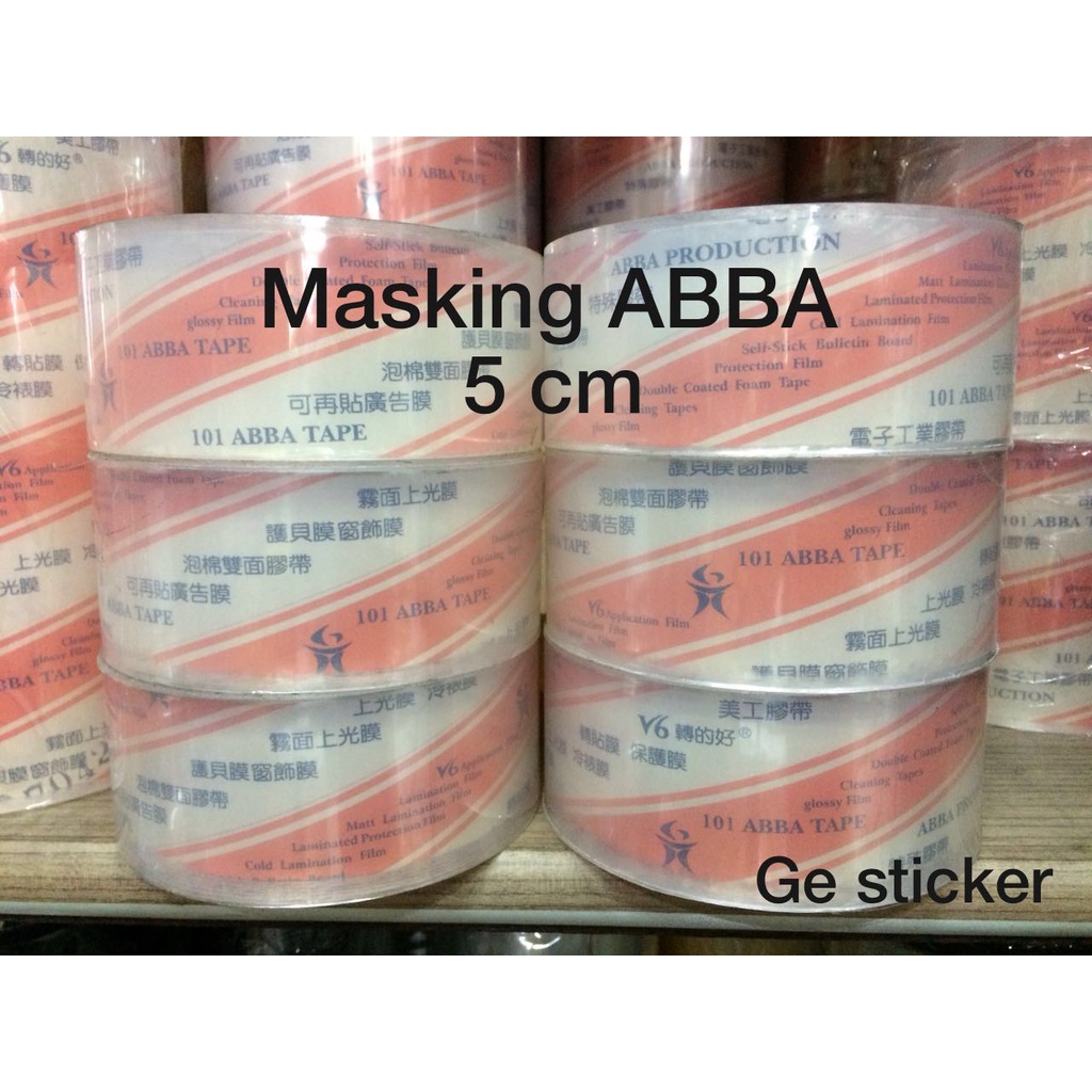 

TRANSFER / MASKING TAPE ABBA 5 cm x 110 yard laminasi cutting sticker stiker 5cm