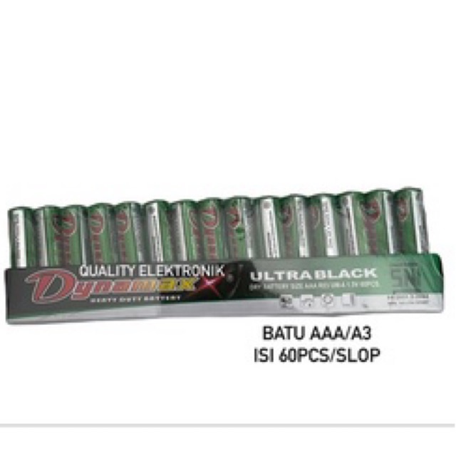 SLOP BATU BATERAI BATTERY AA/A2 AAA/A3 1,5 volt DYNAMAX ISI 60pcs