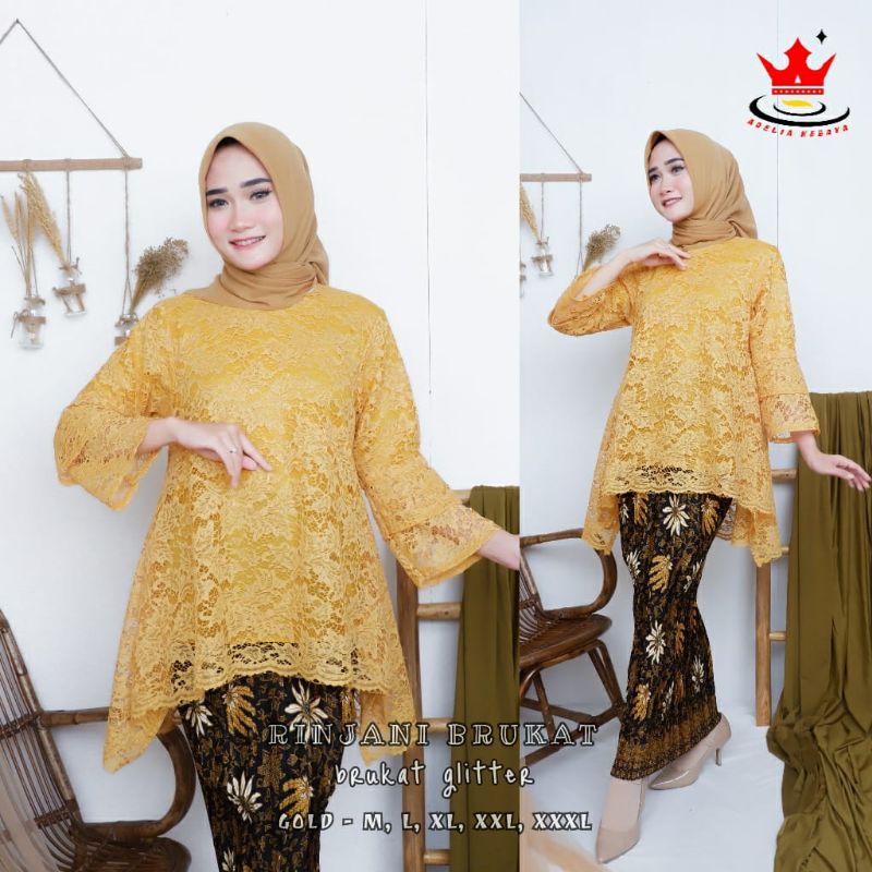 IndahKebaya | SET KEBAYA JUMBO / PESTA / PERNIKAHAN / KEBAYA MUSLIM MODERN MIX ROK PLISKET/ KEKINIAN