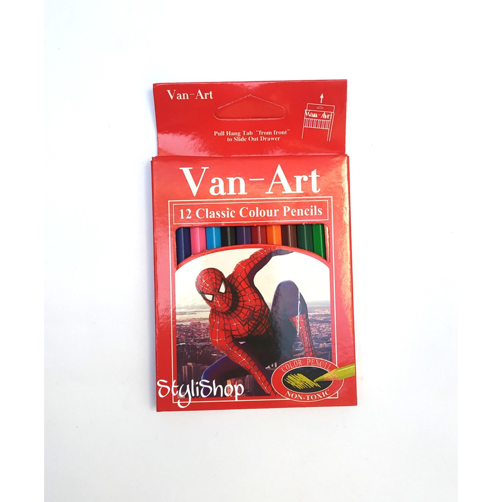 Pensil Gambar Kecil 12 Warna, Classic Colour Pencils, Pensil Warna-4