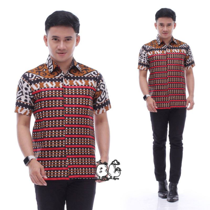 DRESS ETNIK TERBARU-Maura Couple - Sania Ruffle Batik tenun Couple Ori Ndoro Jowi DNT Garansi Termurah Shopee BAJU IMLEK-MOTIF A PRIA