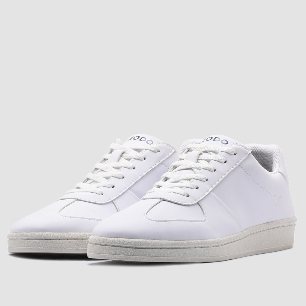 Sepatu Pria Wanita Brodo Trainer Lokal Indonesia [Velcro/Laces]-White OW