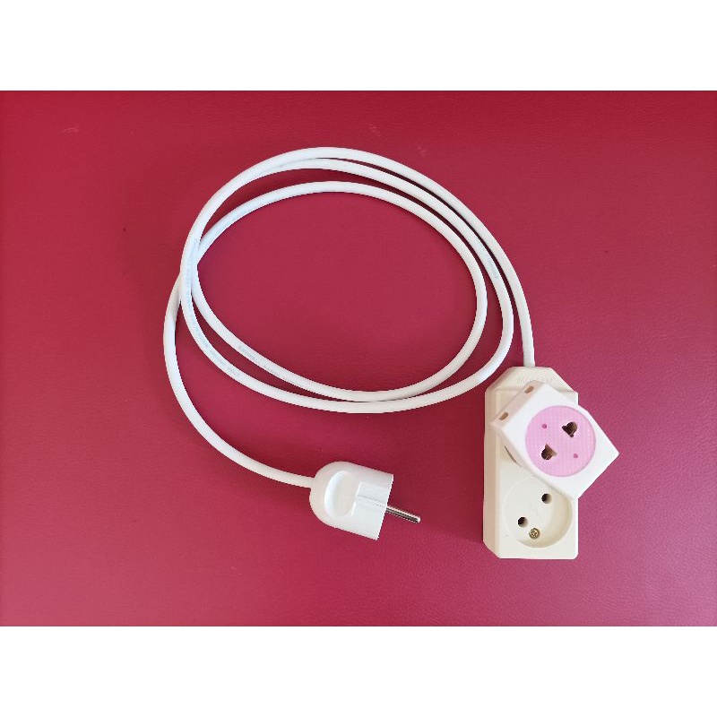 stop kontak colokan listrik doble steker kabel 2 meter 2lubang gepeng