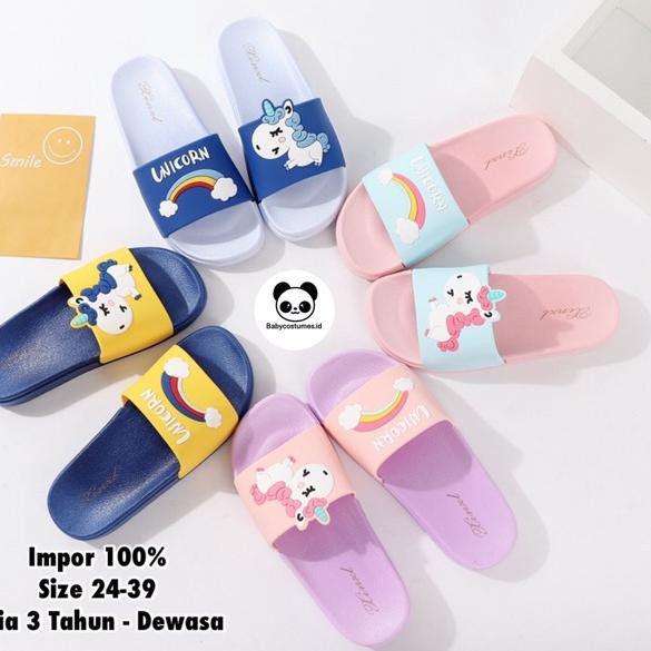 PROMO IMPOR Sandal  Unicorn  3 tahun Dewasa  Sandal  