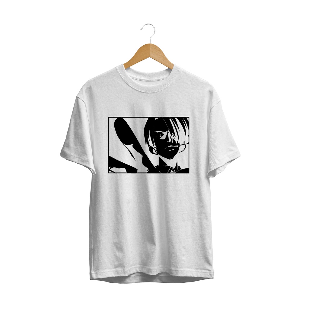 KAOS BAJU T-SHIRT SANJI SMOKING ONE PIECE PLASTISOL TERBARU