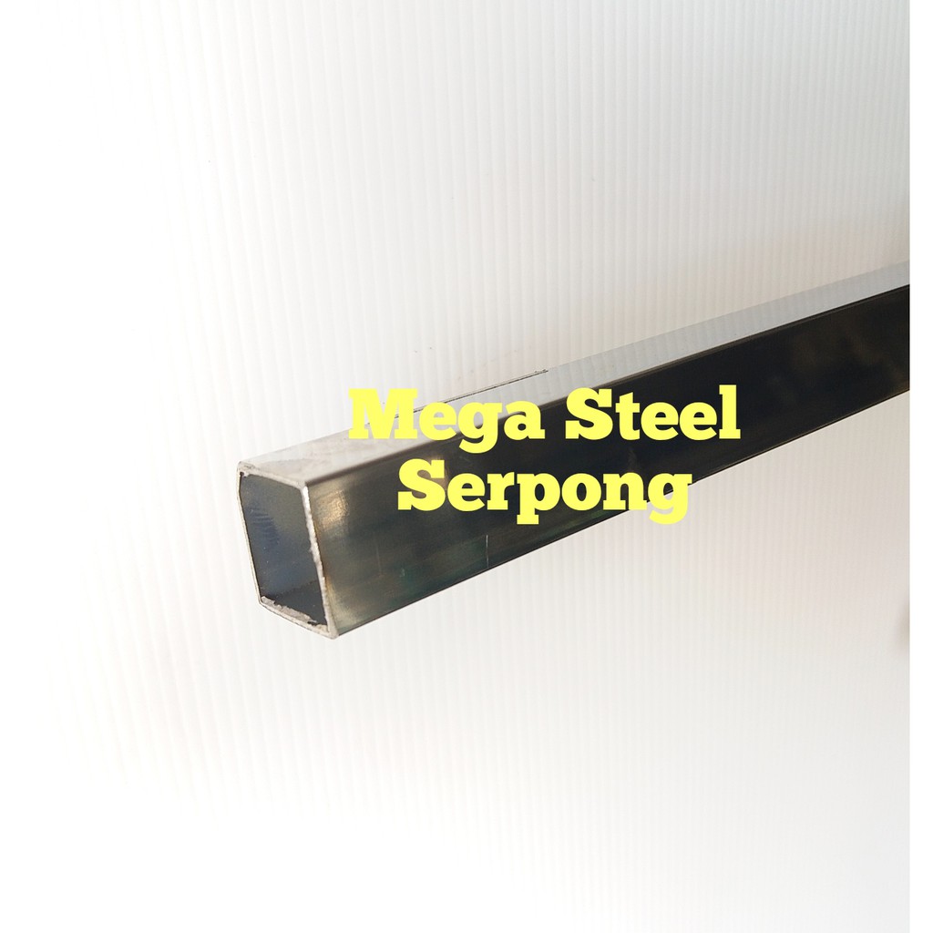 Hollow Stainless Kotak Mirror 20x20 mm Tebal 0.8 mm Panjang 119.5 cm