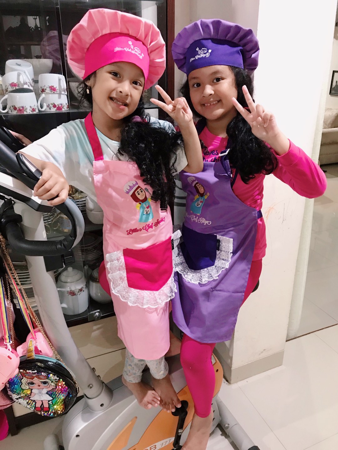 Celemek Apron Anak Sett, Celemek Anak Lukis,topi Koki Anak.