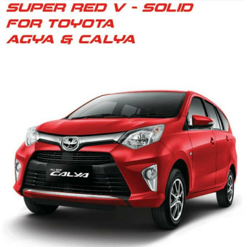 T-Up cat oles Toyota super red contoh cat merah toyota agya calya etios sample cat Toyota super red