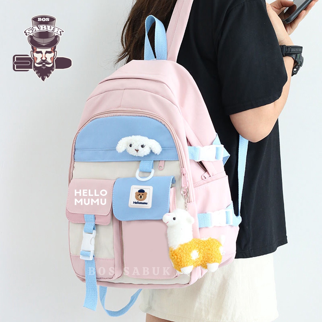 Tas Sekolah Korean Style Tas Ransel Wanita Backpack Korea Fashion Tas Wanita  -BS184-1
