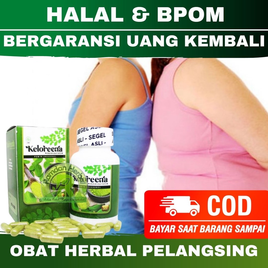 Keloreena Pelangsing Alami BPOM Obat Diet Herbal Aman Untuk Busui Perut Buncit Penurun Berat Badan H