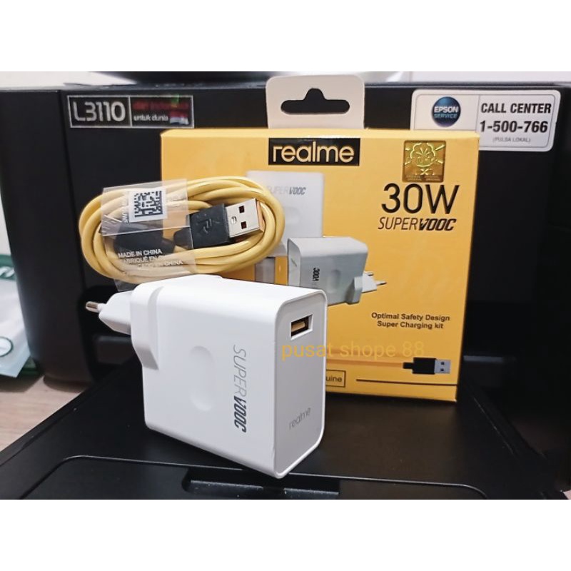 Charger Realme 30W ORI 100%  MICRO USB Super VOOC Fast Charging