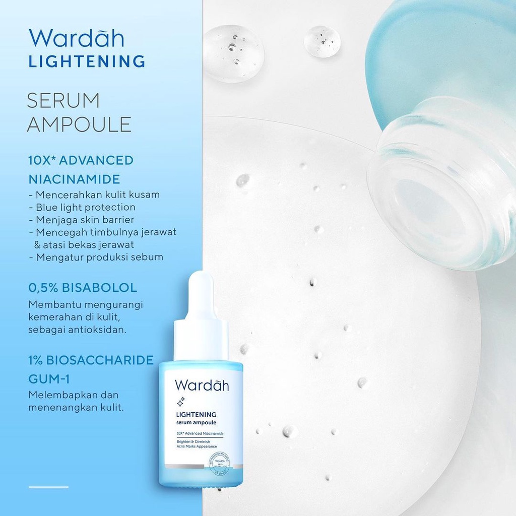 Wardah Lightening Serum Ampoule Niacinamide 30 ml / Wardah Lightening Series / Wardah Serum