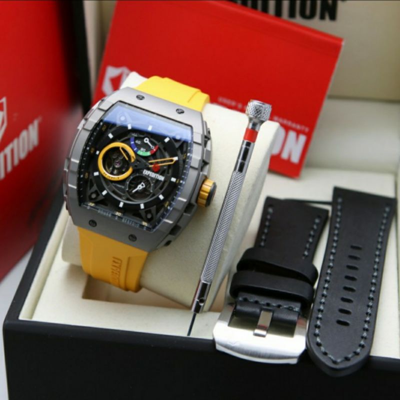 JAM PRIA JAM EXPEDITION E6782 YELLOW TITANIUM SPECIAL EDITION AUTOMATIC ORIGINAL