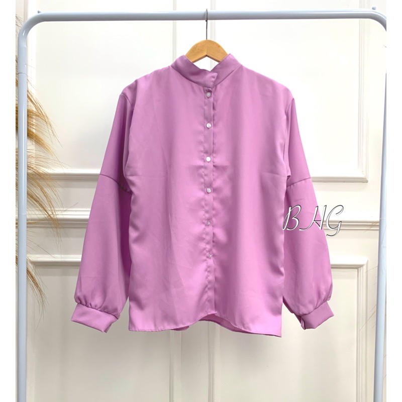 1 KG 6 PCS | RUFI KEMEJA LENGAN BALON /  ATASAN WANITA / JUMBO / KEMEJA WANITA / DEALOVA-RUFI DUSTY MOSKREP