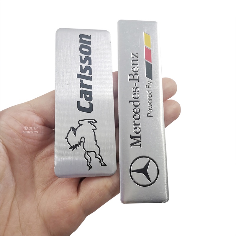 1pc Stiker Emblem Logo Mercedes Benz Bahan Aluminum Untuk Dekorasi Mobil