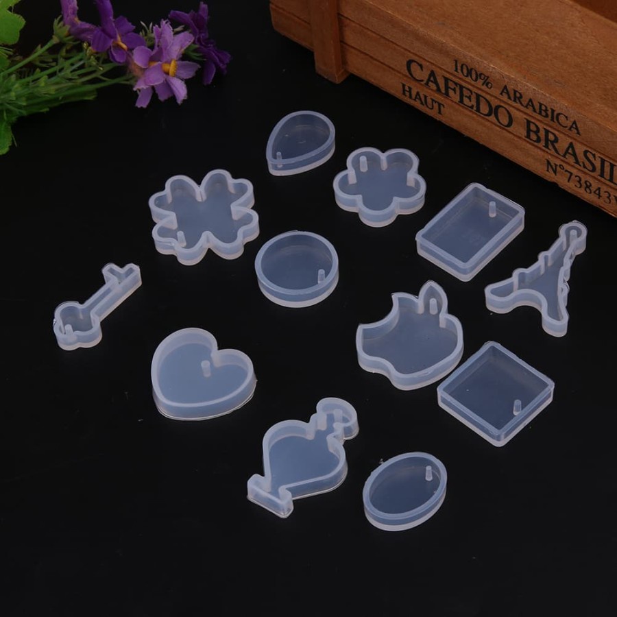 Pendant Silicone Molds - Cetakan Pendant Aneka Bentuk (12pcs)