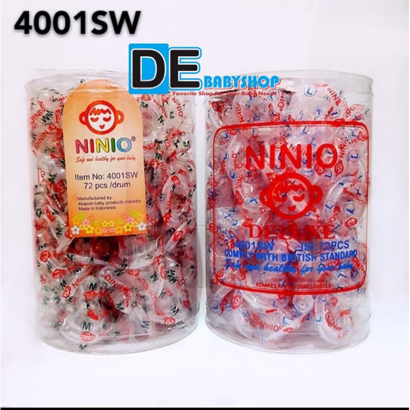 Ninio Dot Nipple Silikon / Silicon Botol Susu Ukuran Size S M L