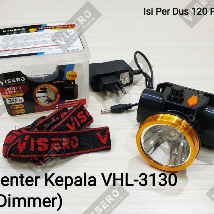 Senter Kepala 30W Cahaya Kuning Dimmer Ganti Battery (VHL-3130ODY)