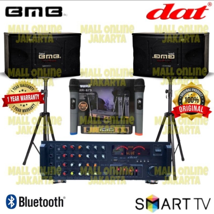 Paket karaoke bluetooth BMB 10 inch paketan sound system audio