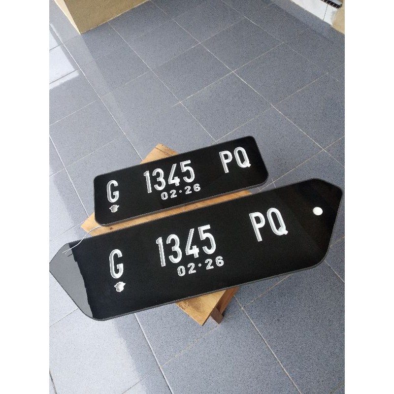 Plat Nomor Mobil Akrilik Non Led Custom