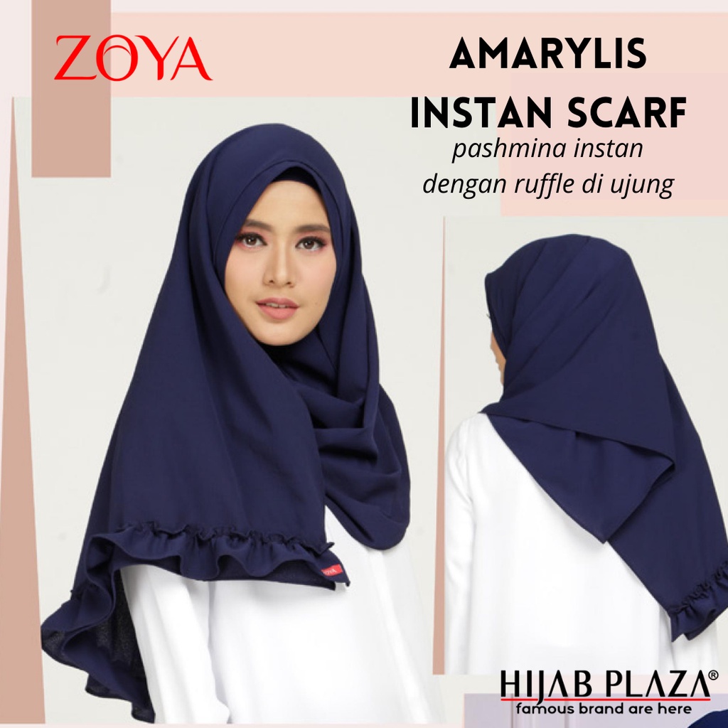 Pashmina Instan Amarylis Instan by Zoya Warna Hitam
