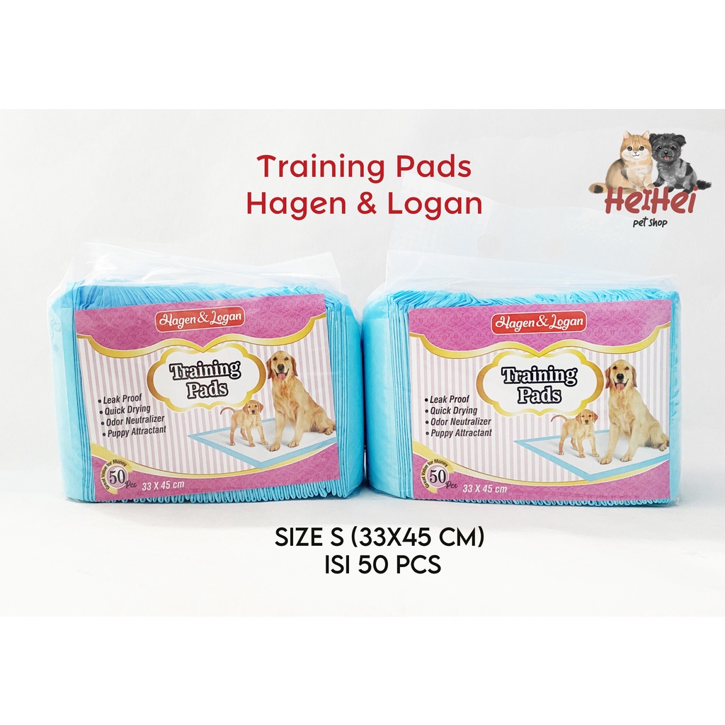 Hagen Logan Training Pads - Alas Kandang Underpad - Perlak Anjing Kucing Per Pak