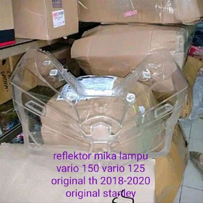 mika lampu depan vario new LED 125 150 original stanley kaca mika lampu depan vario new lampu depan 