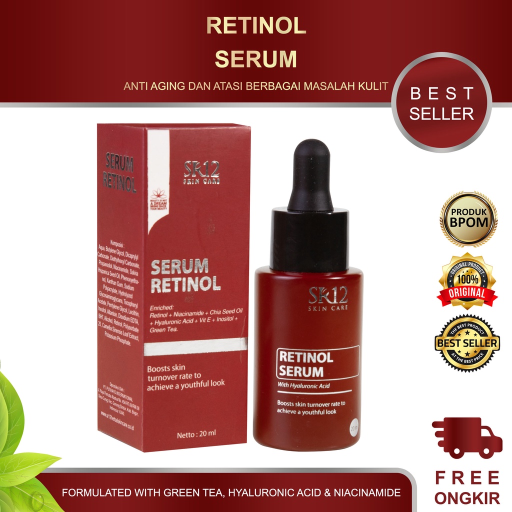 SERUM RETINOL SR12/SERUM WAJAH/SERUM GLOWING