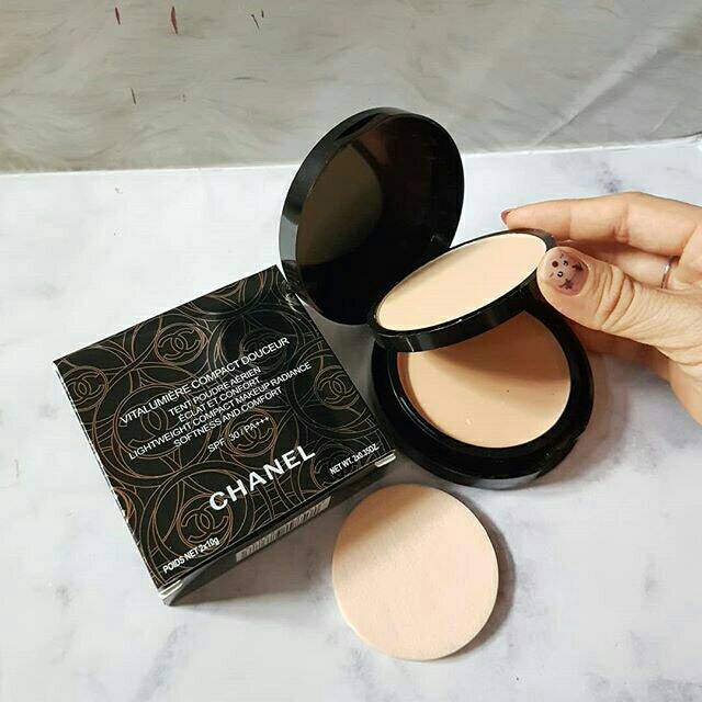 CHANEL COMPACT POWDER (BEDAK PADAT + BEDAK BASAH + SPONGE)