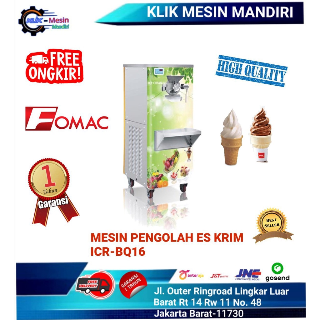 Mesin Pengolah Es krim Mesin Pembuat Es krim Hard Ice Cream ICR-BQ16