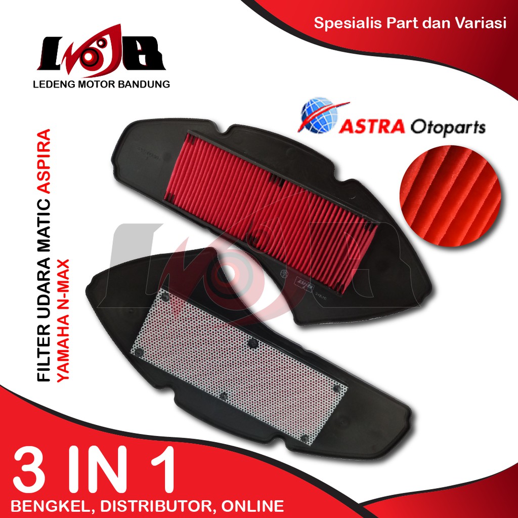 ASPIRA Saringan Filter Udara Yamaha N-MAX 155 Hawa Motor 2DP Air Filters