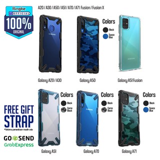 Ringke Casing Samsung Galaxy A71 A51 A50 A30 A20 Fusion X Softcase Anti Crack Premium Transparant