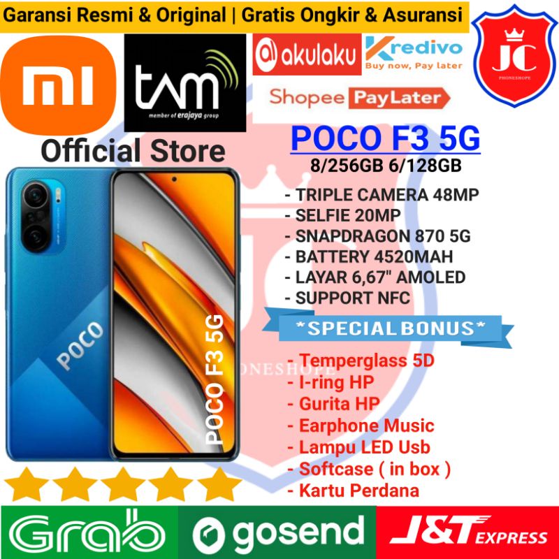 Jual Xiaomi Poco F3 5g Ram 8256gb 6128gb Garansi Resmi Tam Bonus Indonesiashopee Indonesia 2568