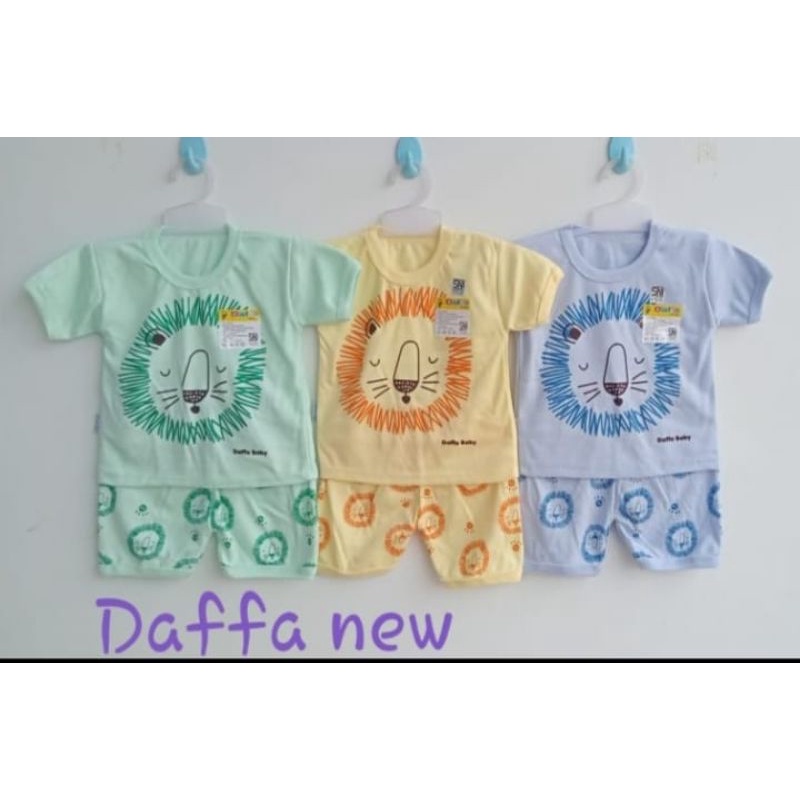 Setelan Baju Pendek Baju Bayi 0-12bulan by Daffa baby