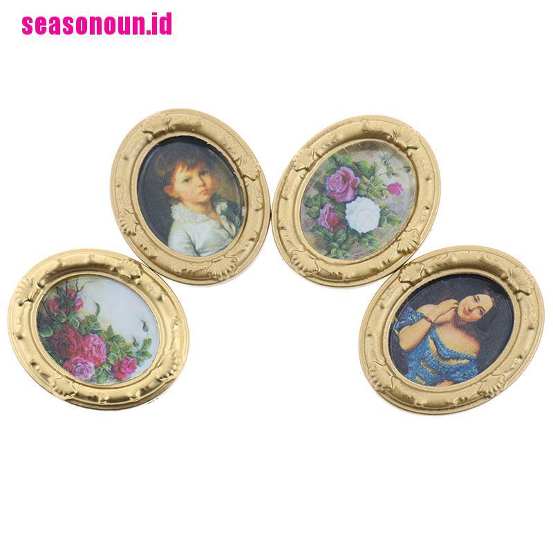 (seasonoun) Miniatur Lukisan Dinding Skala 1: 12 Untuk Dekorasi Rumah Boneka