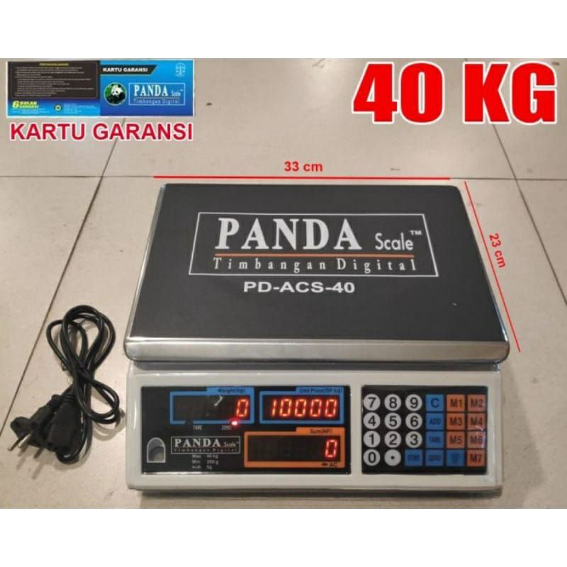 PANDA Timbangan Digital 40kg Timbangan Laundry dan Paket. Timbangan Buah Elektrik 40 kg Panda