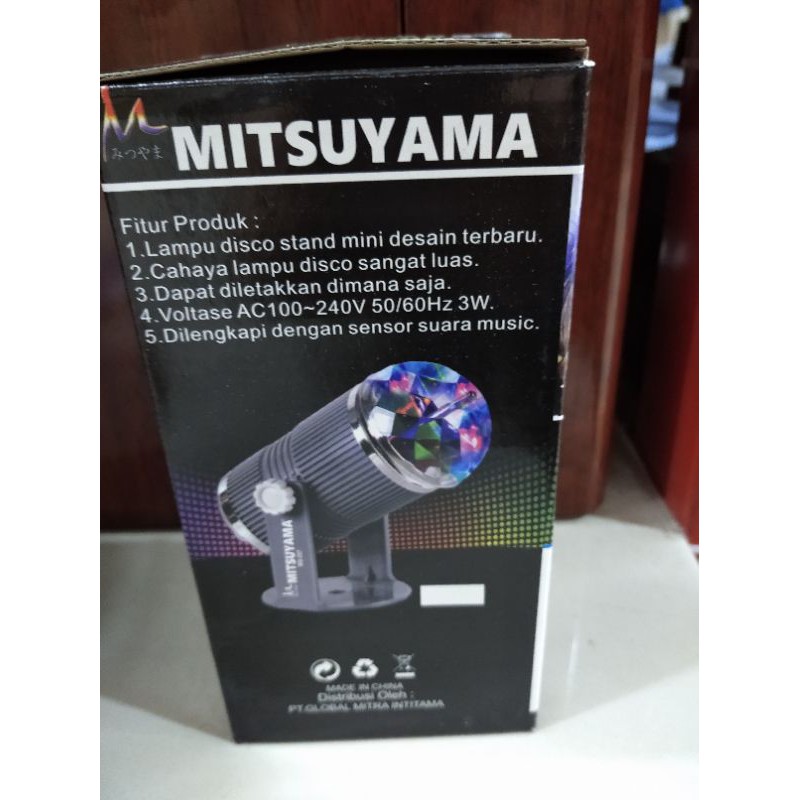 Lampu led disco sensor suara mitsuyama