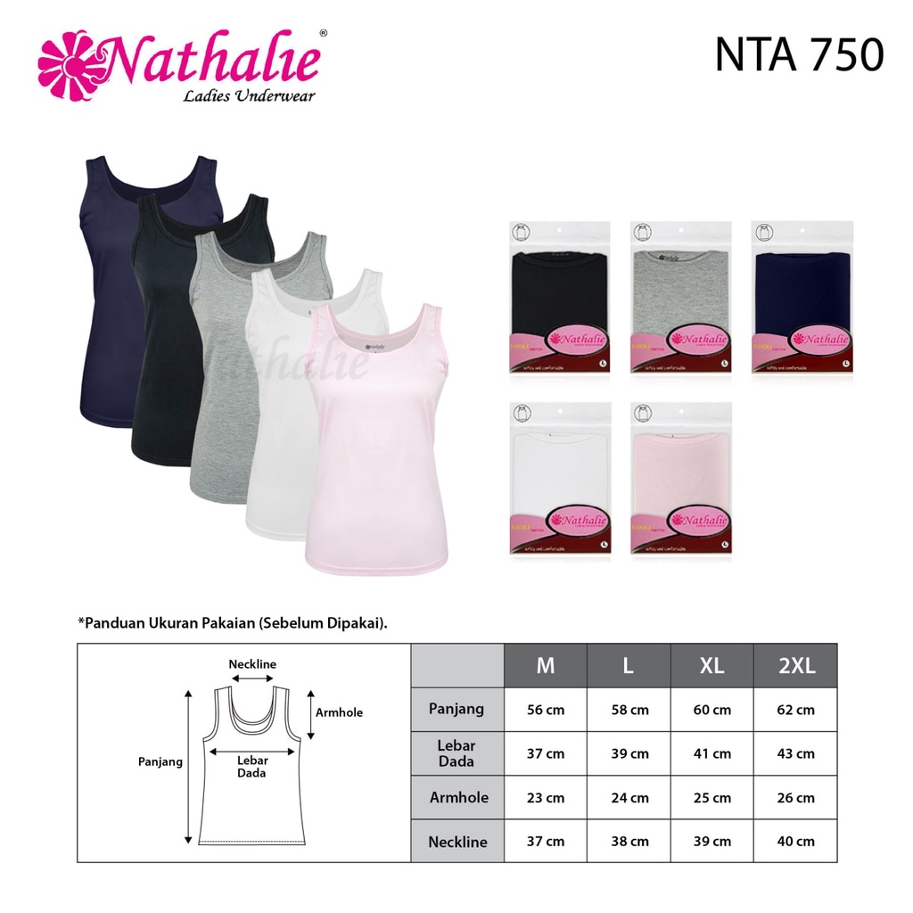 TANKTOP WANITA BASIC ORIGINAL NATHALIE NTA 750-1