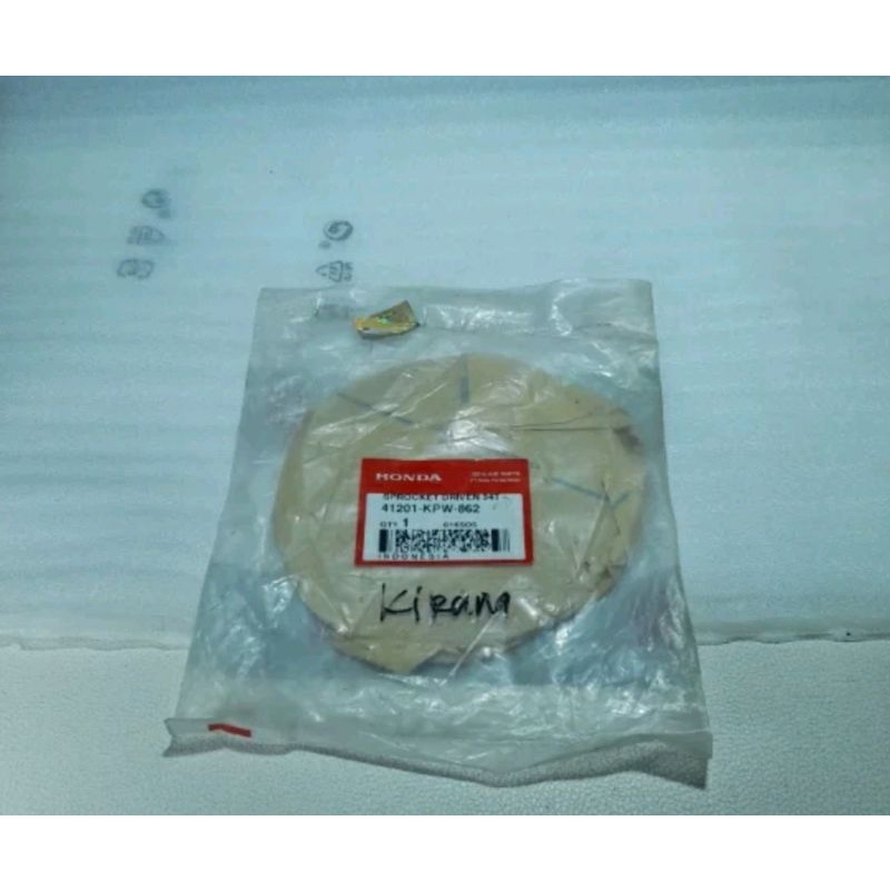 gear sprocket drive  belakang honda kirana 34T asli ori original AHM 41201-KPW-862.