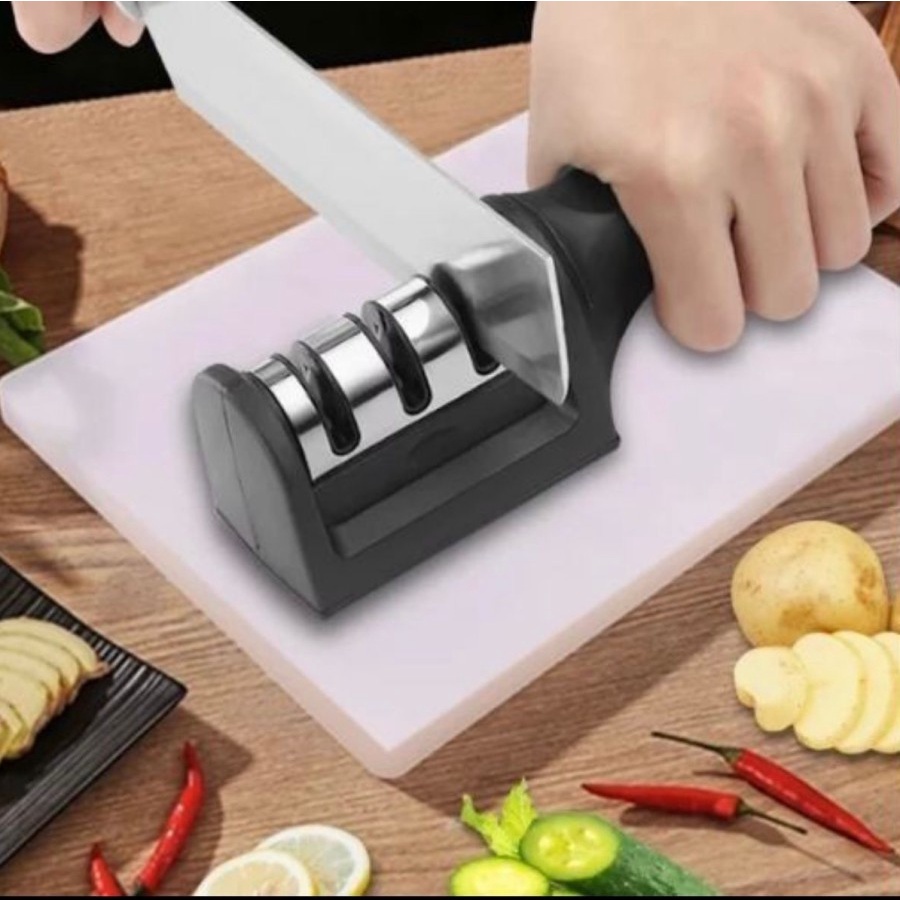 Alat Pengasah Asahan Pisau Gunting Knife Sharpener 3 In 1