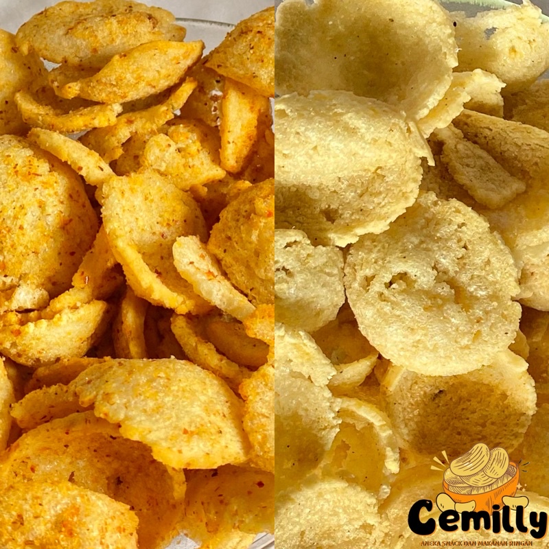 

[CEMILLY] 1Kg/500gr Kripik Bakso Goreng Basreng Original Pedas Cemilan Snack Kiloan 1000gr