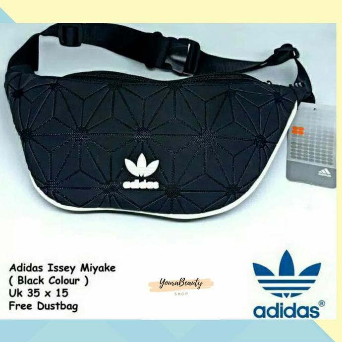 Waistbag Adidas Wanita Import High Quality Tas Selempang Cewek Import - Hitam Pintalestari87