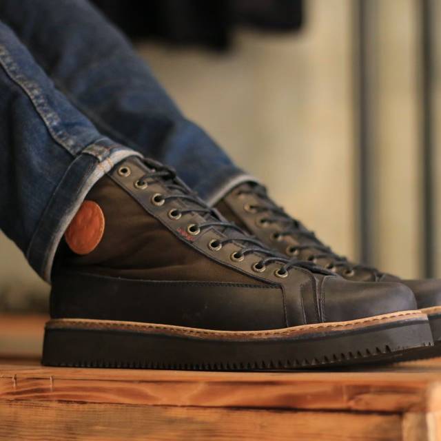 MORRISON BLACK - BRADLEY'S FOOTWEAR | Sepatu Sneakers Kulit Asli Pria Biker Touring Model Exodos57