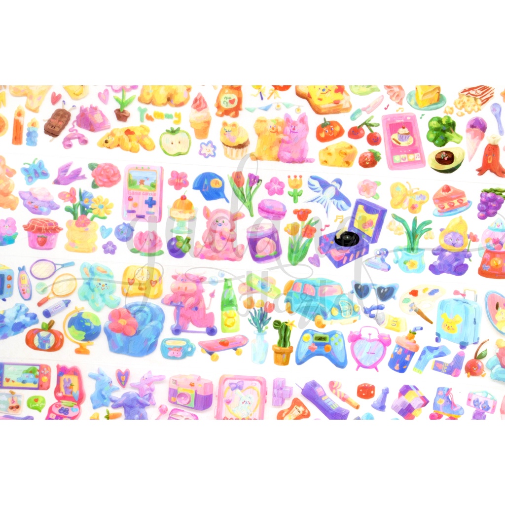 Stiker Lembaran Pastel Forest  Sticker Motif Buah Tanaman DIY Scrapbook GH 303609