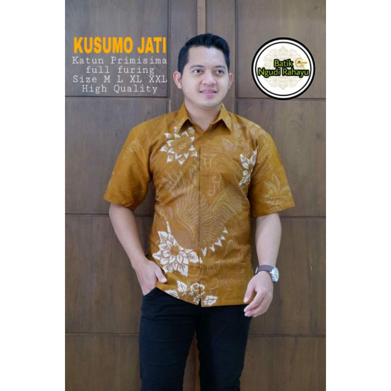 Pusat Grosir Hem Batik Pria Lengan Pendek Lapis Furing Kate Kunyit Batik Solo EbeZabhL0A9MoW