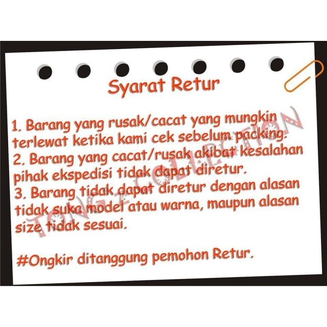 

Unik KETENTUAN RETUR TOKO KAMI HARAP DIBACA Murah